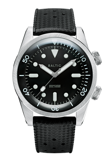 Aquascaphe Dual-Crown Black - Baltic Watches