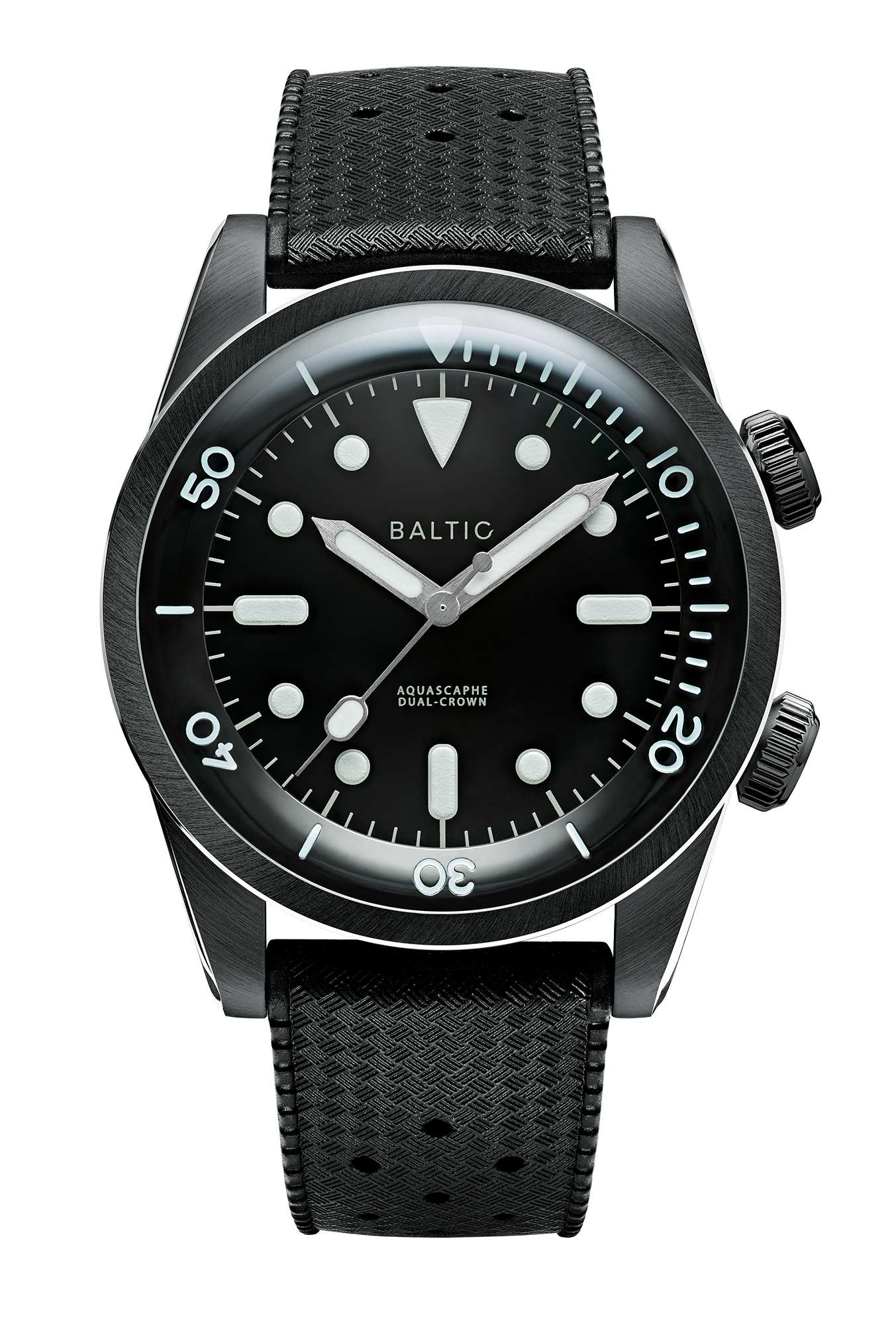 Aquascaphe Dual-Crown Black - Baltic Watches